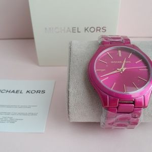 Michael Kors Slim Runway Hot Pink Watch Mk4414 NIB